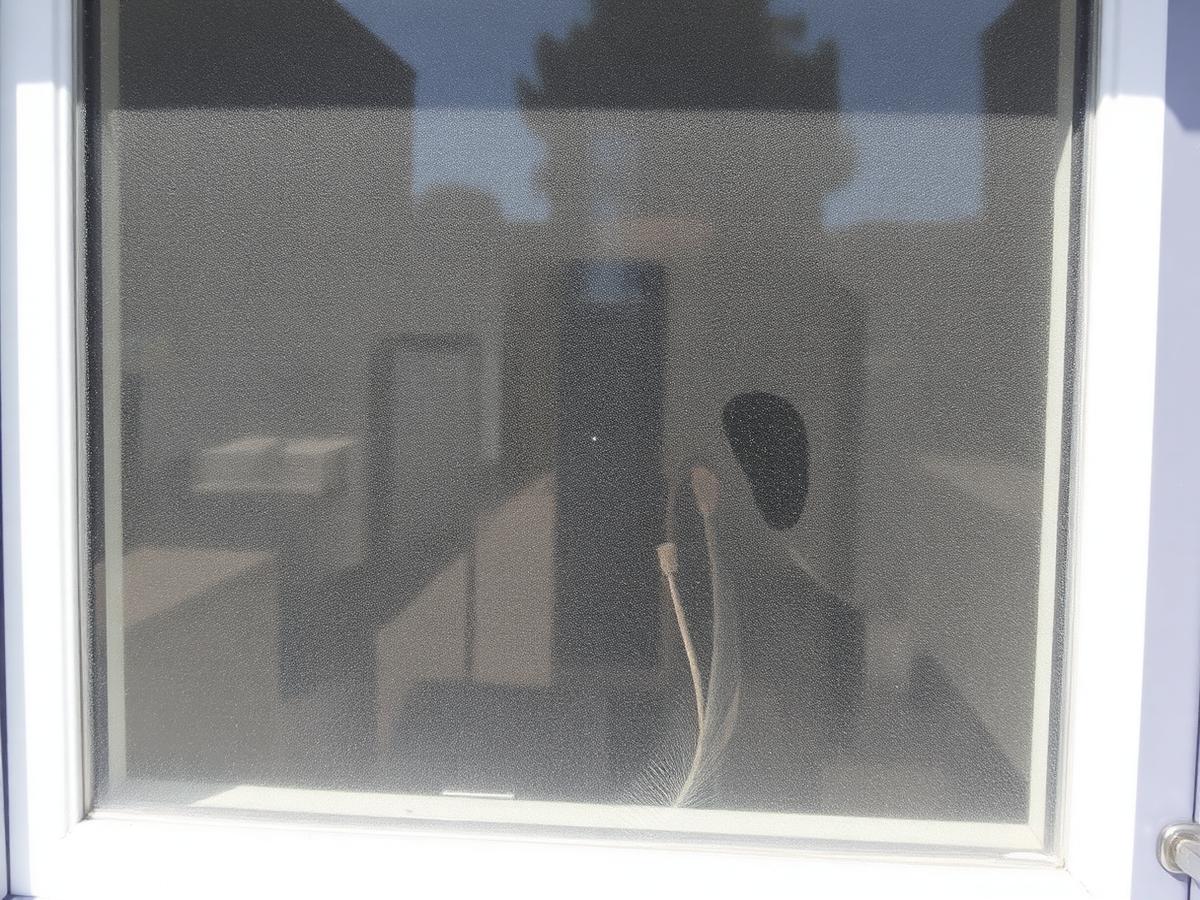 Residential window cleaning — before
